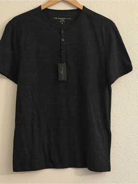 John Varvatos Short-Sleeve Henley Tee